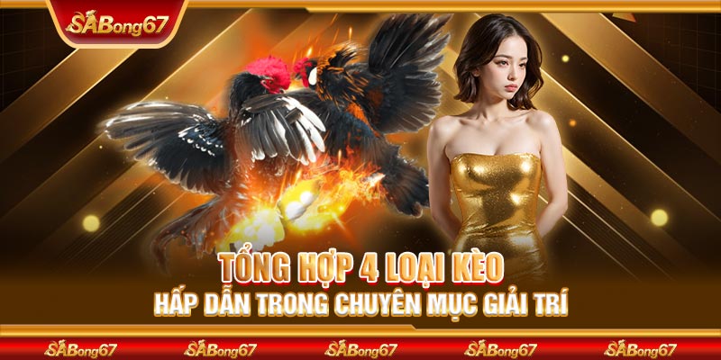 Tổng hợp 4 loại kèo hấp dẫn trong chuyên mục giải trí