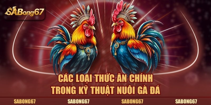 Các loại thức ăn chính trong kỹ thuật nuôi gà đá