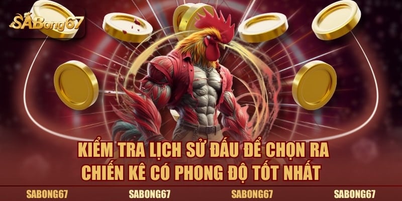 Kiểm tra lịch sử đấu để chọn ra chiến kê có phong độ tốt nhất